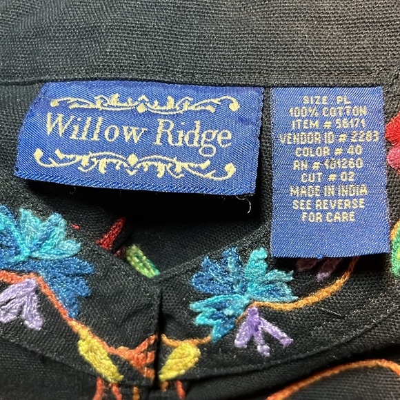 EXC Embroidered Jacket Vintage Embellished Floral Women’s Petite PL Cotton - Picture 13 of 16